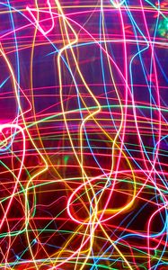 Preview wallpaper neon, lines, plexus, light, bright