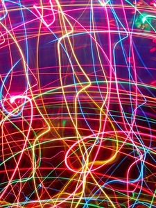 Preview wallpaper neon, lines, plexus, light, bright