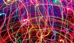Preview wallpaper neon, lines, plexus, light, bright
