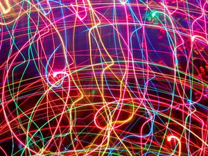 Preview wallpaper neon, lines, plexus, light, bright