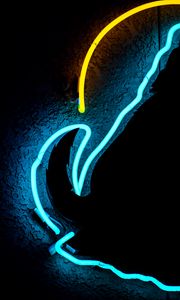 Preview wallpaper neon, lines, shape, shadows, dark