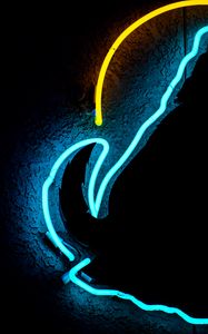 Preview wallpaper neon, lines, shape, shadows, dark