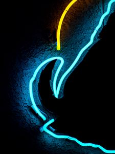 Preview wallpaper neon, lines, shape, shadows, dark