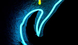Preview wallpaper neon, lines, shape, shadows, dark