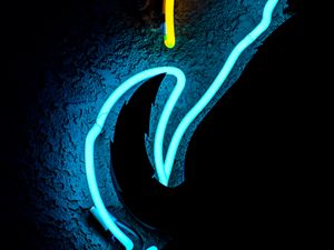 Preview wallpaper neon, lines, shape, shadows, dark