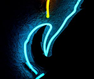 Preview wallpaper neon, lines, shape, shadows, dark
