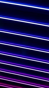 Preview wallpaper neon, lines, stripes, light, blue