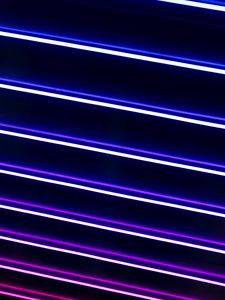 Preview wallpaper neon, lines, stripes, light, blue