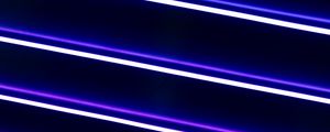 Preview wallpaper neon, lines, stripes, light, blue