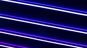 Preview wallpaper neon, lines, stripes, light, blue