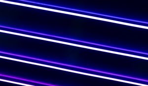 Preview wallpaper neon, lines, stripes, light, blue