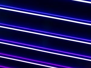 Preview wallpaper neon, lines, stripes, light, blue
