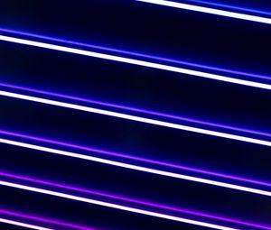 Preview wallpaper neon, lines, stripes, light, blue