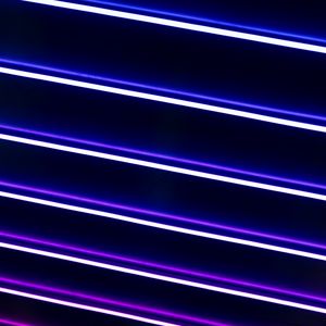 Preview wallpaper neon, lines, stripes, light, blue