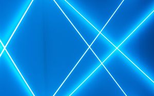 Preview wallpaper neon, lines, wall, room