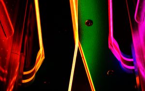 Preview wallpaper neon, multicolored, light, lines