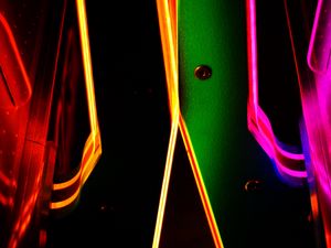 Preview wallpaper neon, multicolored, light, lines