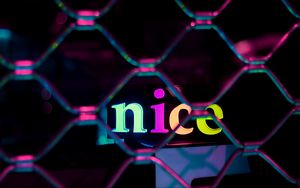 Preview wallpaper neon, nice, text, word, glow, multicolored