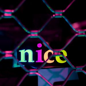 Preview wallpaper neon, nice, text, word, glow, multicolored