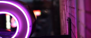 Preview wallpaper neon, purple, lilac, form, backlight