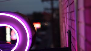 Preview wallpaper neon, purple, lilac, form, backlight