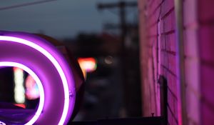 Preview wallpaper neon, purple, lilac, form, backlight