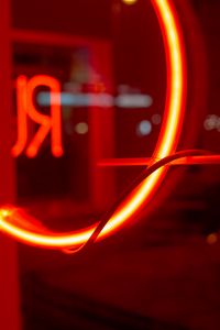 Preview wallpaper neon, red, light, letter