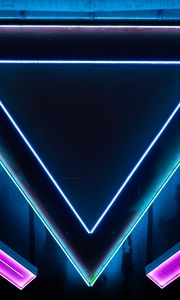 Preview wallpaper neon, shape, triangle