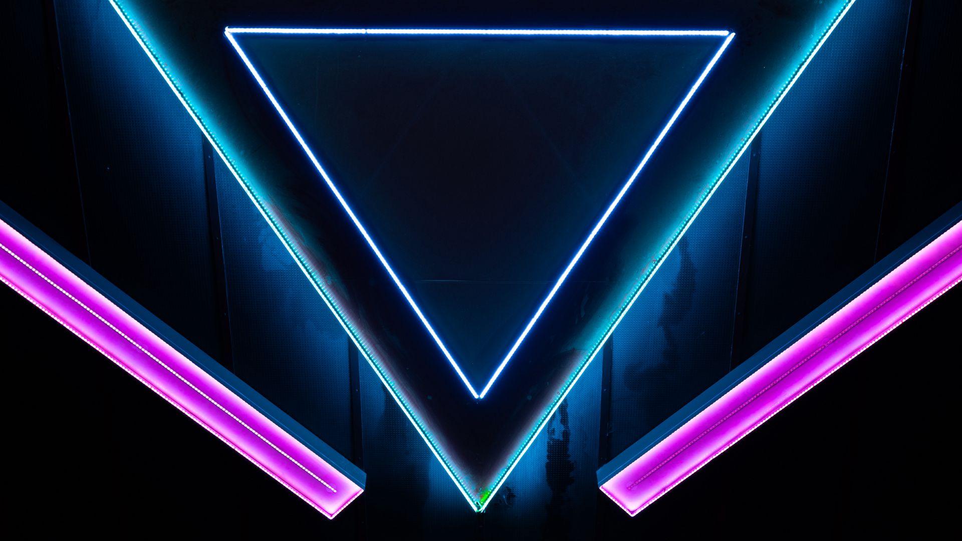 Download wallpaper 1920x1080 neon, shape, triangle full hd, hdtv, fhd ...