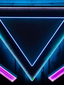 Preview wallpaper neon, shape, triangle