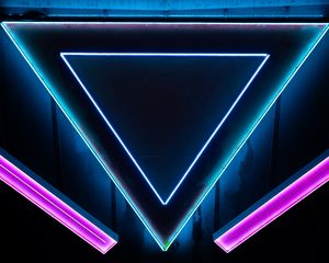 Preview wallpaper neon, shape, triangle