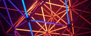 Preview wallpaper neon, shapes, triangle, lines