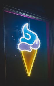 Preview wallpaper neon, sign, ice cream