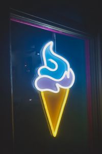 Preview wallpaper neon, sign, ice cream