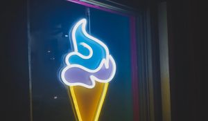 Preview wallpaper neon, sign, ice cream