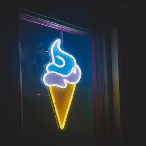 Preview wallpaper neon, sign, ice cream