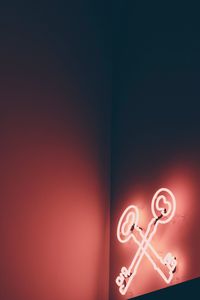 Preview wallpaper neon, sign, keys, light, glow