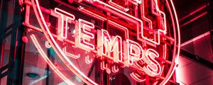 Preview wallpaper neon, signboard, inscription, light, red, electric