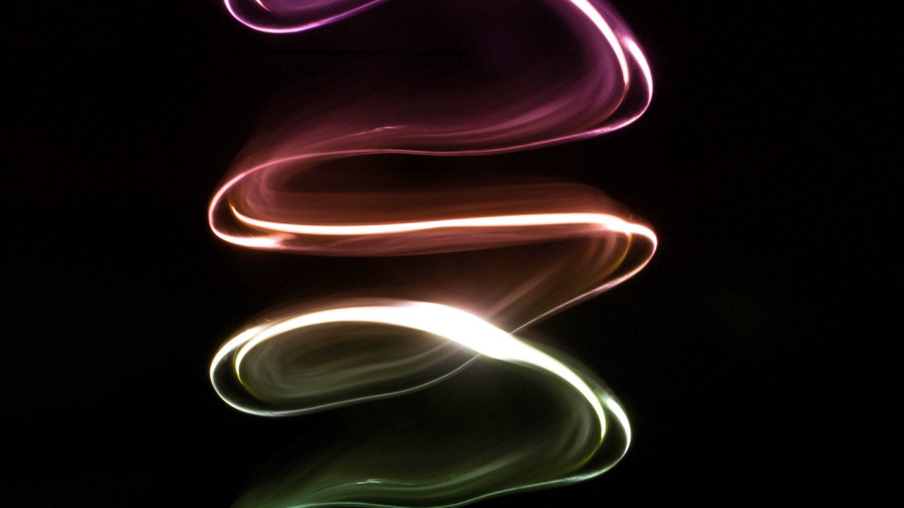 Wallpaper neon, spiral, twisting, glow, dark
