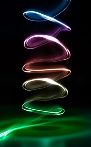 Preview wallpaper neon, spiral, twisting, glow, dark