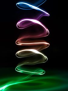 Preview wallpaper neon, spiral, twisting, glow, dark