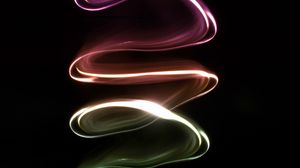 Preview wallpaper neon, spiral, twisting, glow, dark