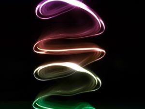 Preview wallpaper neon, spiral, twisting, glow, dark