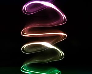 Preview wallpaper neon, spiral, twisting, glow, dark