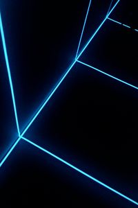 Preview wallpaper neon, stripes, blue