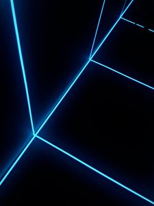 Preview wallpaper neon, stripes, blue