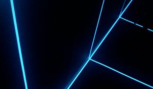 Preview wallpaper neon, stripes, blue