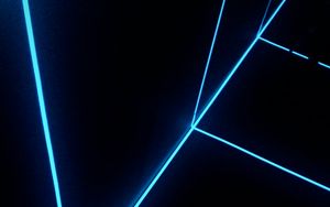 Preview wallpaper neon, stripes, blue