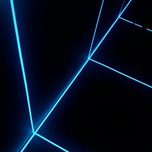 Preview wallpaper neon, stripes, blue