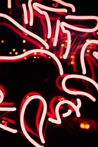 Preview wallpaper neon, stripes, glow, backlight, red